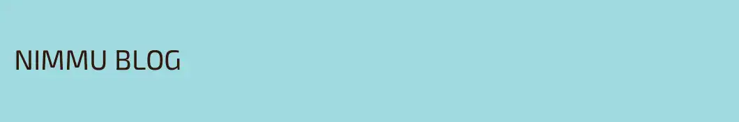 NIMMU BLOG